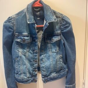 Girls Gap Puff Sleeve  Jean Jacket